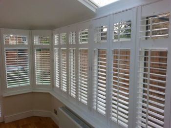 Pure White Conservatory Shutters 1