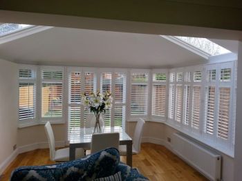 Pure White Conservatory Shutters 2