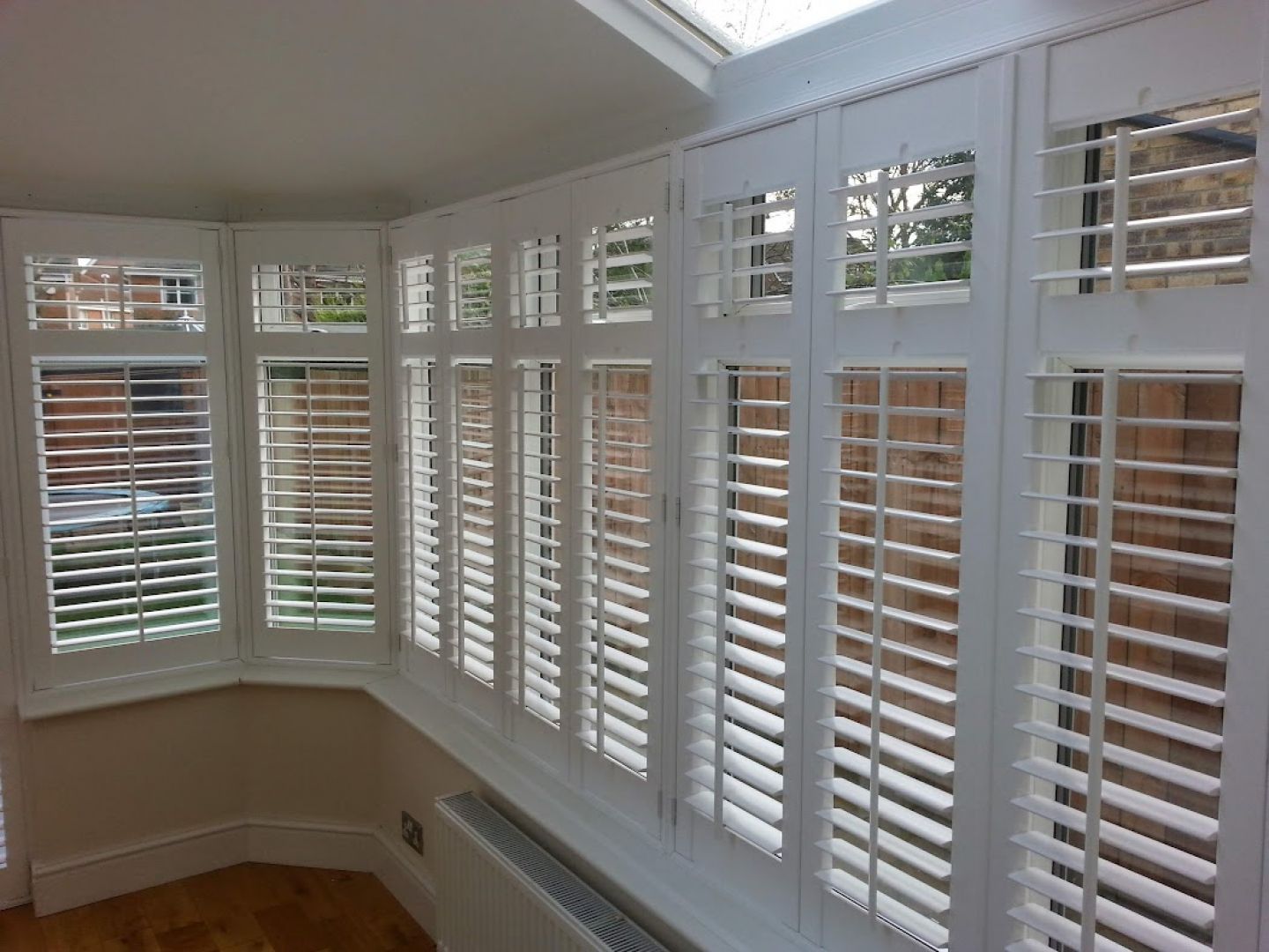 Pure White Conservatory Shutters